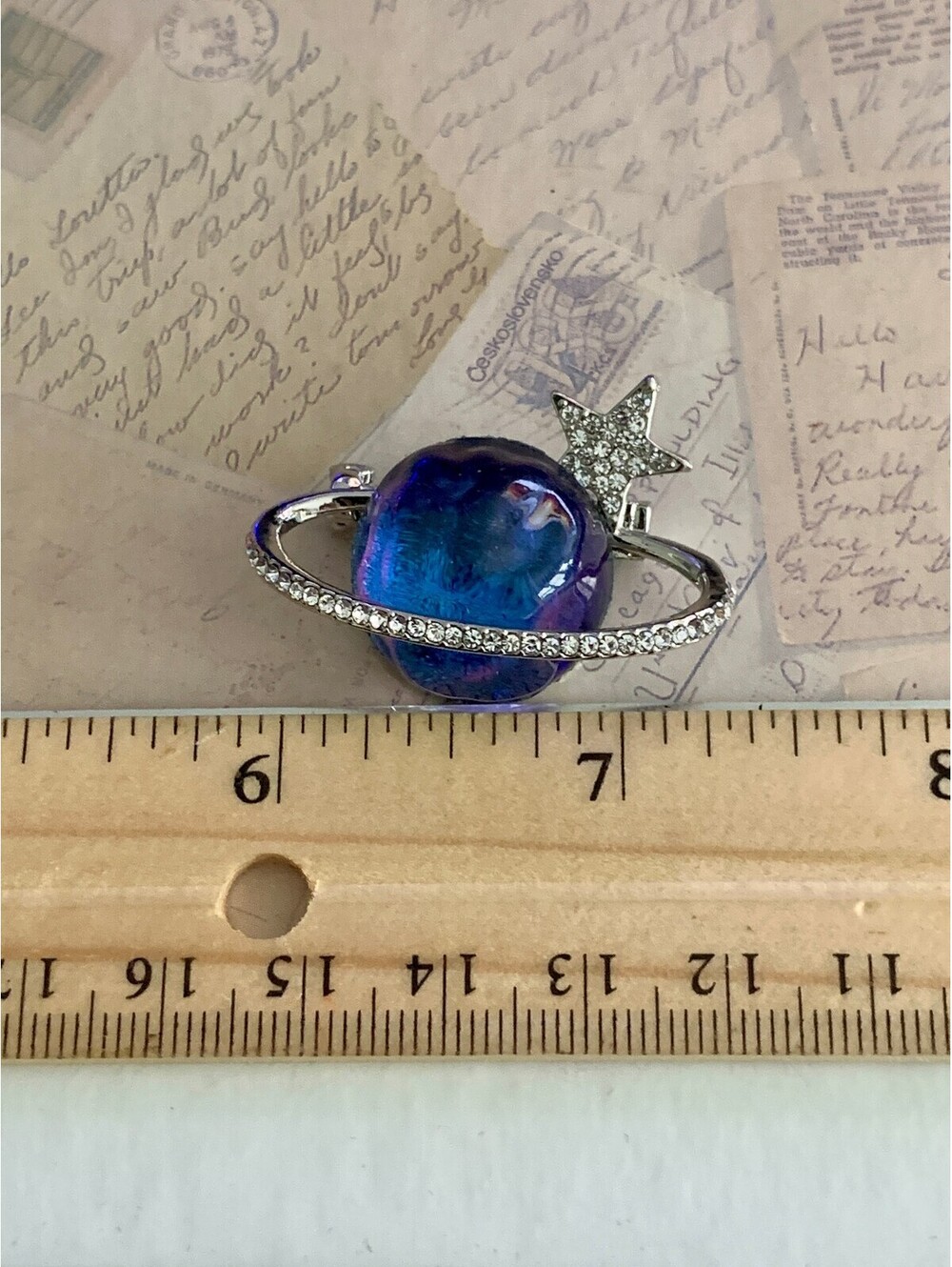 Sparkling Planet and Star Ring - Cosmic Bling for Star Gazers - Picture 3 of 4